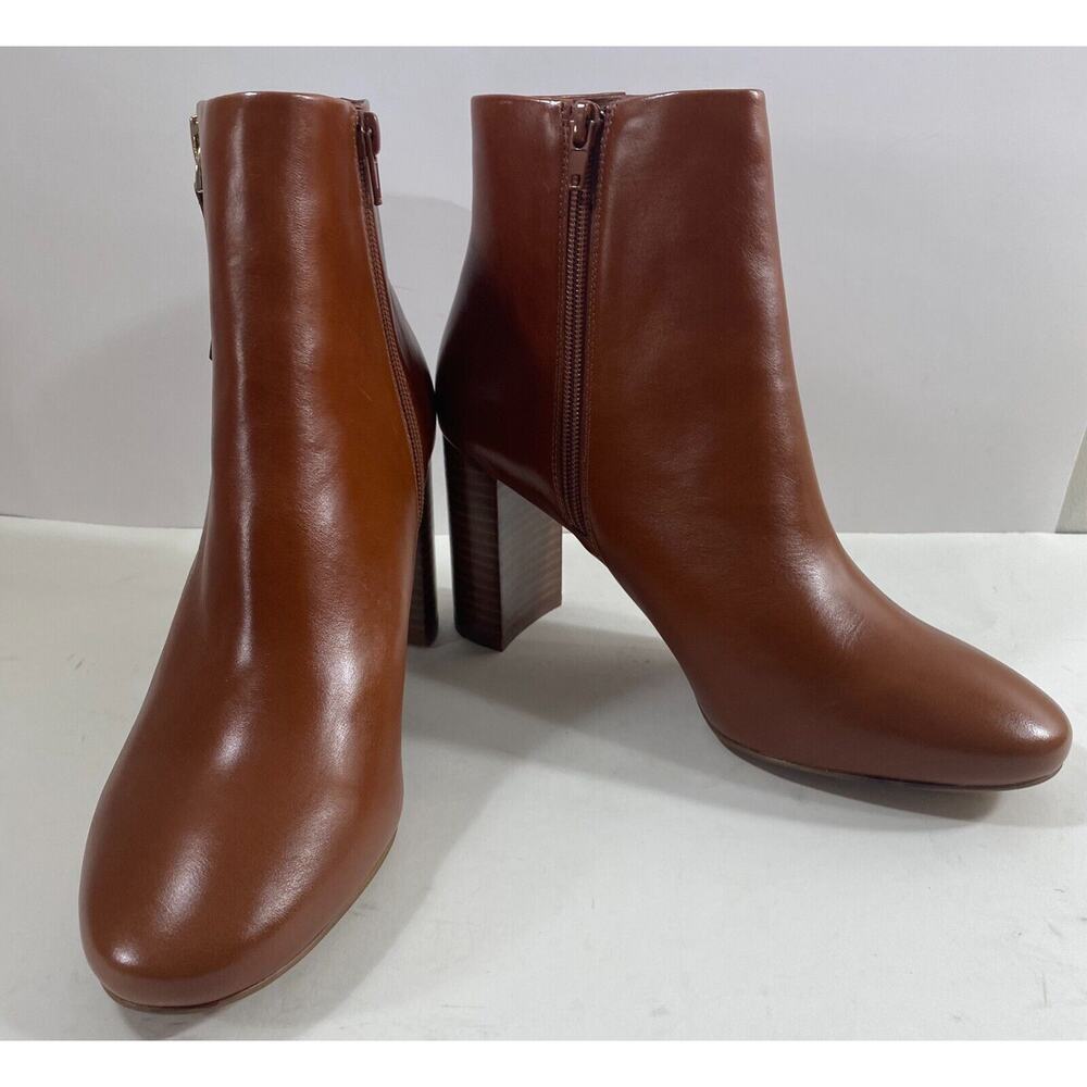 Jeffrey Campbell Prianka Cognac Zipper Bootie Size 9.5 NWOB